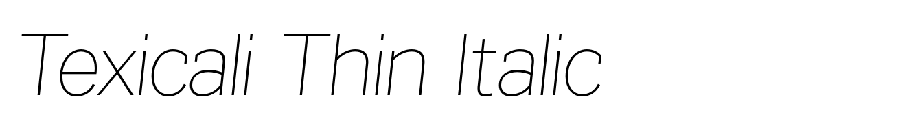 Texicali Thin Italic